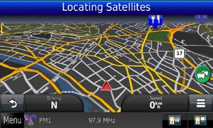 Navigationsbetrieb Für Details zu der Navigationsfunktion: siehe Bedienungsanleitung für die Navigation. Navigationsbildschirm aufrufen 1 Drücken Sie die <NAV>-Taste.