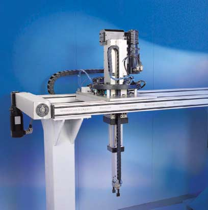 Die mechanischen Komponenten lassen sich durch die vielfältigen Befestigungsmöglichkeiten und das entsprechende Zubehör zu Mehrachssystemen zusammenbauen.