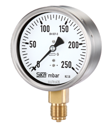 Capsule element pressure gauges Type MKE, nominal sizes 6, 00 and 60 mm Pressure gauges compliant with EN 87- Stainless steel case with bayonet ring Brass or stainless steel threaded connection