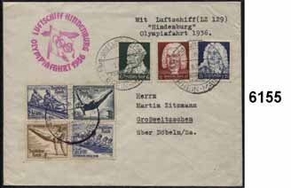 77 Zeppelinpost 1936 6147 Postkarte Fahrt zur Leipziger Messe 1936 Luftschiff Graf Zeppelin L. Z. 127, mit Sonderbestätigungsstempel, mit Mi.