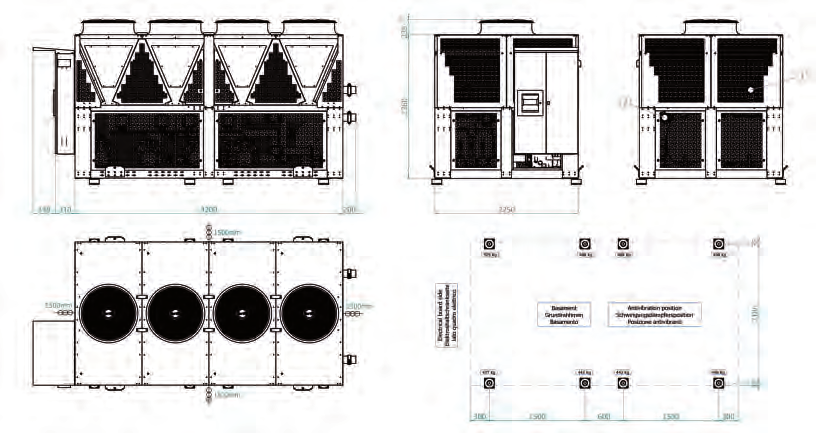 Kühlen mit dem umweltfreundlichen Kältemittel R290 Propan 39 Kaltwassersatz R290 zur Außenaufstellung mit luftgekühltem Microchannel-Verflüssiger Baureihe VHA Unabhängige Kältekreisläufe: 4