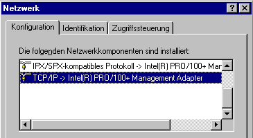 IP-Einstellungen TCP/IP-Bindung an eine Netzwerkkarte 4.