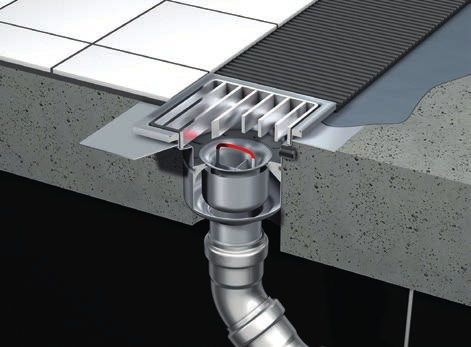 Kompaktabläufe Variant-CR 142 DN 70 1-teilig Abläufe DN 70 1-teilig, Stutzenneigung 90 Produktvorteile Baustoffklasse: A1 Spezielle Lösung für Einbau in Bodenplatten ohne Bodenaufbau