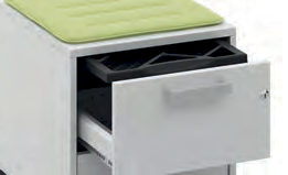 extension drawers with adaptable settings // Version with front drawer