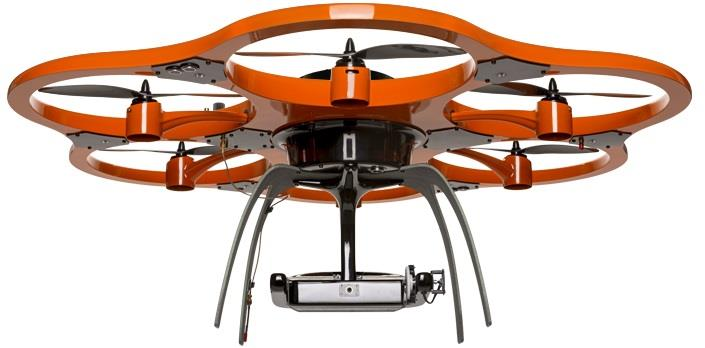 Drohne (Trägersystem für Messtechnik) Zur Aufnahme von Luftbildern oder Durchführung von Messungen aus der Luft wird eine Aibotix 6 V2 Drohne genutzt.
