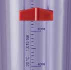 Der Messwert wird an der Oberkante des Schwebekörpers an der Skala abgelesen. Die Schwebekörper-Durchflussmesser stehen für flüssige und gasförmige Medien mit Skalen in l/h und m³/h zur Verfügung.