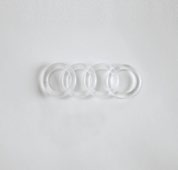 trasparenti in silicone 8 distanzhalter aluminium eloxiert, mit transparenten silikon o-ringen 8