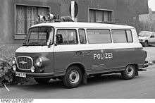 Barkas Barkas B 1000 Polizei-Kleinbus (1991: alte Volkspolizei-Lackierung mit neuer