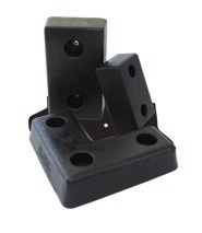 Stertil bietet in seiner Produktpalette verschiedene Abmessungen und Ausfertigungen an: R-45-20-5 rechteckiges Gummimodell 450 x 200 x 50 mm R-45-20-10