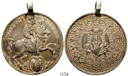 SACHSEN, ALBERTINISCHE LINIE 1124 Johann Georg I., 1615-1656 Silbermedaille o.j. (von R.N. Kitzkatz).