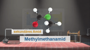 Abbildung 15: Methylmethanamid Analog zu den Aminen gibt es auch sekundäre und tertiäre Amide.