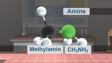 In Verbindung mit Wasserstoff bilden sich die Moleküle Methan (CH 4) und Ammoniak (NH 3). Da Methan bereits bekannt ist, geht der Film nur auf die Eigenschaften von Ammoniak ein.