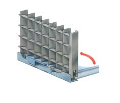 KOVING-BEFESTIGUNGSFORMFEDER Für die leicht montier- und demontierbare Befestigung von Gitterrosten auf Stahlkonstruktionen.