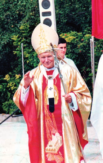 Johannes Paul II. in Wadowice zweiter Besuch, 14.08.1991 Ich drücke meine Dankbarkeit aus all jenen, die mit Ihrem Pfarrer Michał Piosek zu diesem Werk beigetragen haben.