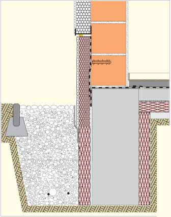 Kellermauerwerk 13 Trennlage Sockelausführung bei Gründung mit Plattenfundament und Frostschürze Sockelausführung bei nicht unterkellerten Gebäuden auf Streifenfundament 1 WDVS mit Austrotherm EPS