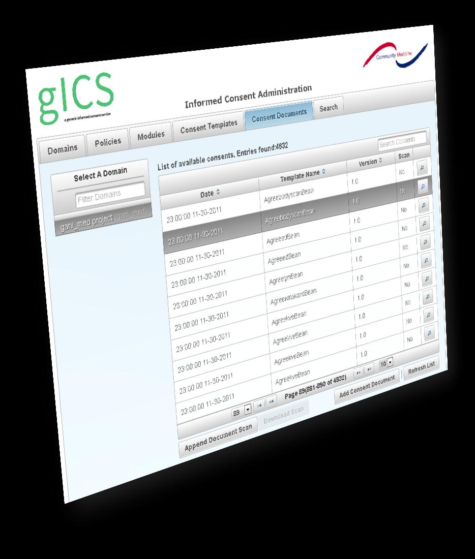 Einwilligungsmanagement mit gics Modularer Web-Service Verwaltet modular