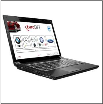 Ausstattung Laptop (komplett eingerichtet und betriebsbereit) Windows EuroDFT-Software Software der Fahrzeughersteller Antivirenschutz Fernwartung Intelligenter Adapter "EuroVCI" (speziell auf