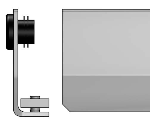 Nun die Schraube (4) des Klemmstücks lösen und die Endplatte in das Profil einschieben. Die Endplatte wird durch Festziehen der Schraube (4) fixiert. 4 d.