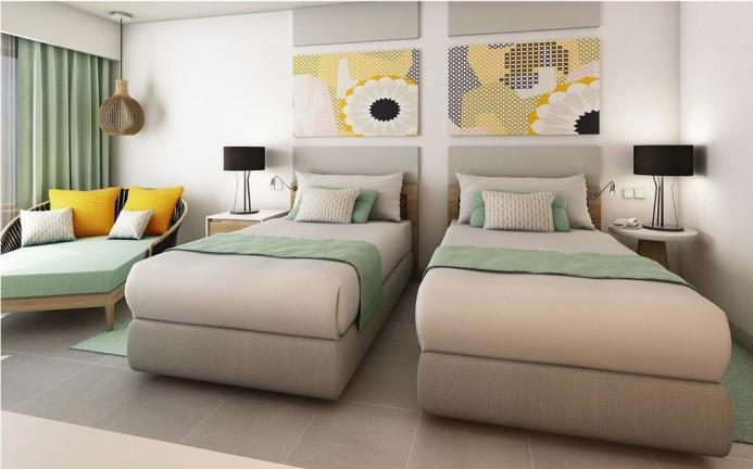 Zimmer Die eleganten Zimmer des Ocean Vista Azul im modernen Stil sind mit allen Annehmlichkeiten für einen angenehmen Aufenthalt ausgestattet: - Terrasse oder Balkon - LCD-TV mit internationalen