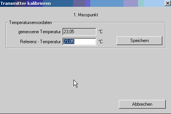 2-Punktkalibration Temperatur: Kalibration für genaue Ergebnisse über den gesamten Messbereich an 2 Temperaturpunkten. Kalibrationsprozedur siehe, Kapitel 7. Feuchte-/Temperaturkalibration.