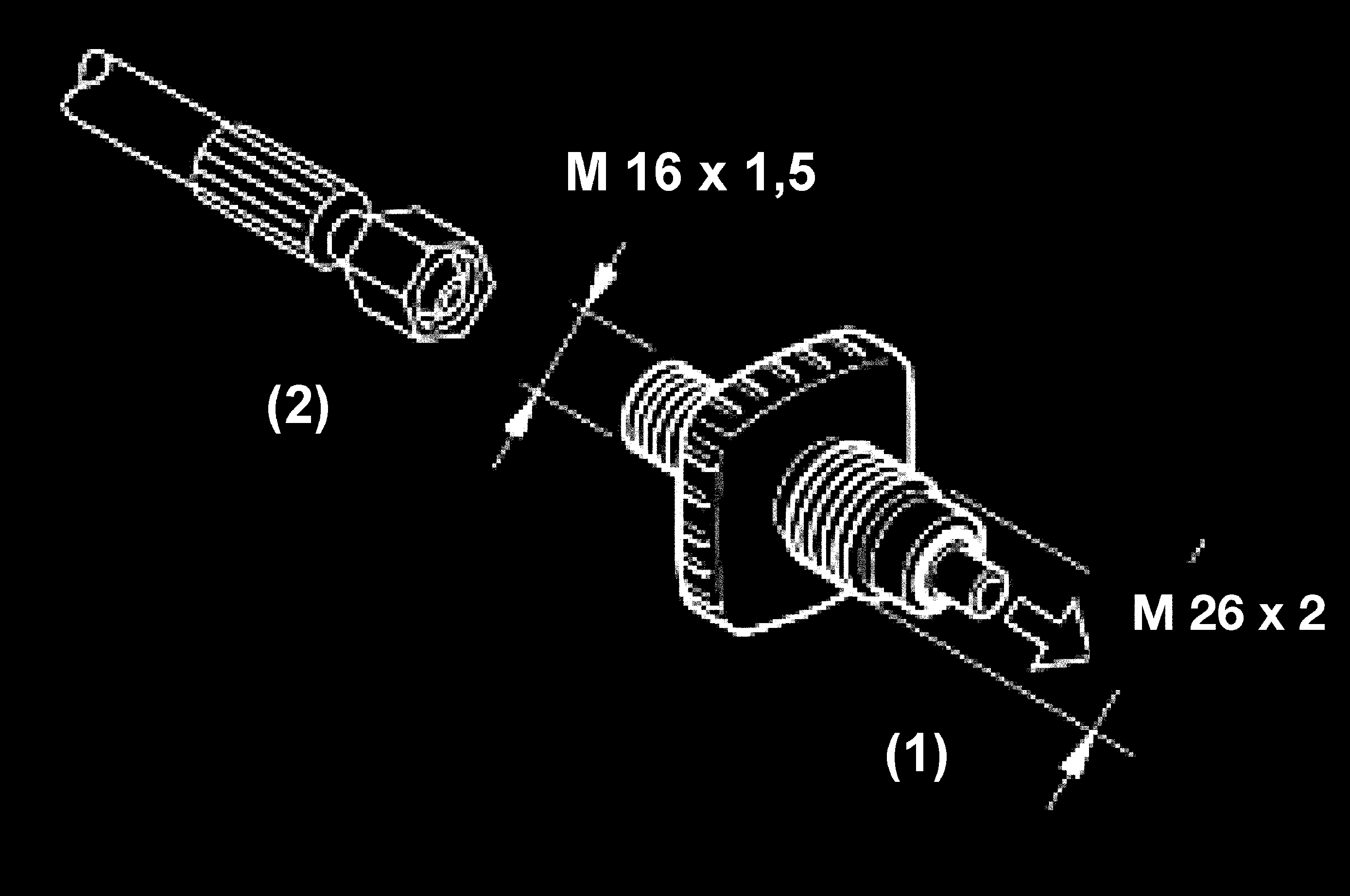 BAUER KOMPRESSOREN HOCHDRUCK-ZUBEHÖRKATALOG 39 EUROPÄISCHE FLASCHENANSCHLÜSSE (NORMAL) (NITROX) Füllanschluss mit Handrad Bezeichnung Bestellnummer Europäischer Flaschenanschluss PN200 inklusive