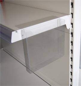 auf Materialböden ST-FOL 603 6-10 mm glasklar 2,60 ST-FOL 602 10-25 mm glasklar 2,80 Prospekthänger zum Aufkleben auf Regalböden,