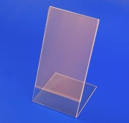 400 mm - - 6,50 L-Ständer Prospekthalter L-Ständer Basic DIN Hochformat Material: PET 1 mm, leicht biegsam, optisch edel wie