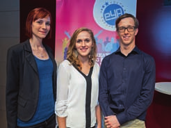 Studierende von MultiMediaTechnology und MultiMediaArt haben die Smartphone-App Origin entwickelt. Sie zählt zu den Siegern beim European Youth Award (EYA) 2015, der in Graz ver lie - hen wurde.