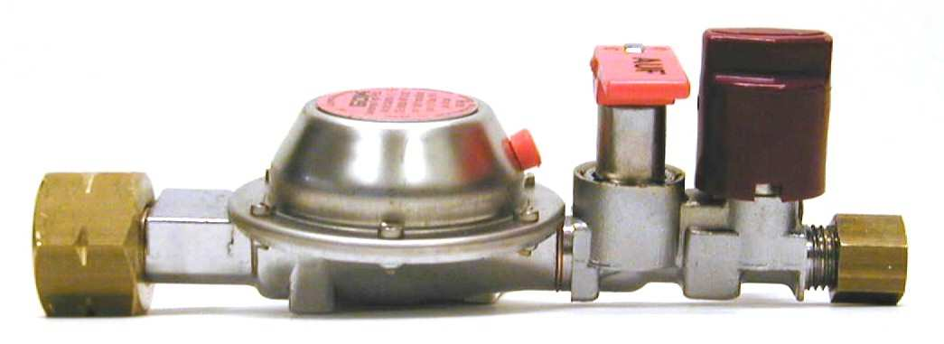 Brenngastank - Regler Regleranlage GF 8 50 mbr. 1 kg/h GF x RVS 8 Direkt auf Gasentnahmeventil 100.951 Regleranlage GF 8 30 mbr.