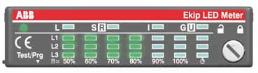 Die unterschiedlichen Betriebszustände des Leistungsschalters lassen sich anhand der verschiedenen Farben erkennen: Normal, Vor-Alarm oder Alarm.