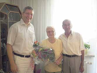 August 2012 feierten die Eheleute Margarete und Günter Rudolph aus Groitzsch das Fest der Diamantenen Hochzeit. Der Bürgermeister überbrachte herzliche Glückwünsche. Am 25.