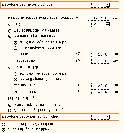 Die Abstände sind folgendermaßen definiert: Rand- und Lochabstände werden nach EC 3-1-8, Tab.3.3, überprüft.