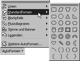 Dialogfenster FORMAT > AutoForm formatieren (nur verfügbar, wenn eine in Word erstellte Zeichnung markiert ist) Dialogfenster FORMAT > Grafik formatieren (nur verfügbar, wenn eine über das Menü