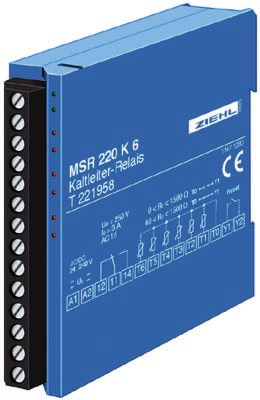 Kaltleiter-Relais Typ MSR220K6 6-fach MSR220K6 Das Kaltleiter-Relais MSR220K6 überwacht bis zu 6 Kaltleiterkreise gleichzeitig.