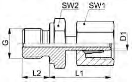 Einschraubstutzen mit Schaft vormontiert, Abdichtung Form B nach DIN 3852-2 Stud standpipe adaptors, male pre-assembled, sealing form B acc.