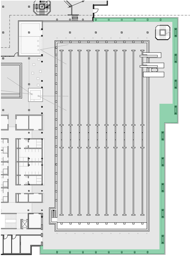 Seite26von35,GutachtenUNI-BadBremen(wet,sb),03.10.2013 Seite26 PlanungsbüroRohlingAG ArchitektenundIngenieure Abb. 6.1.6 Nutzflächenerweiterung Schwimmhalle durch Integration des Stahltragwerks Abb.