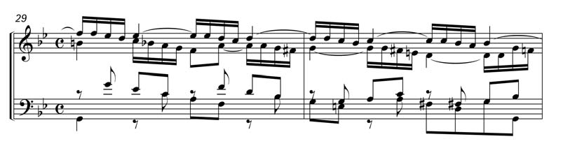 1e: Wilhelm Friedemann Bach, Fuge a-moll (Fk n.v.