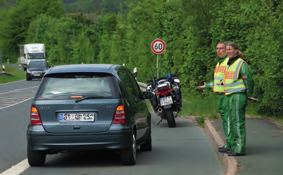 Die größte Medienresonanz erzielen die motorradfahren Polizisten bei Großveranstaltungen.