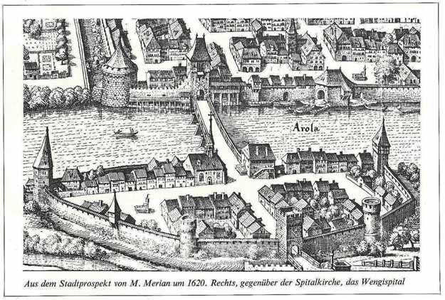 Bürgerspital Solothurn Wengispital 1466: Niklaus Wengi d.ä., Schultheiss von Solothurn, berücksichtigt das Bürgerspital in seinem «Testament vom St.