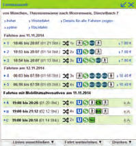 Mobilitätsangeboten in die Fahrplanauskunft ITS