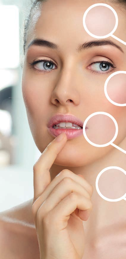 Gesichtsbehandlungen Facial Treatments FOCUS Special Treatment Hier liegt der Fokus auf einzelnen, beanspruchten Hautarealen wie Augen-, Lippen-, Stirnund Halspartie.