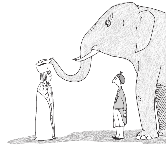 13 Der Elefant Sein Taillenumfang ist bombastisch, Geradezu elefantastisch! Sein Habitat: zumeist Ostindien. Doch auch im Zoo ist er zu find(i)en.