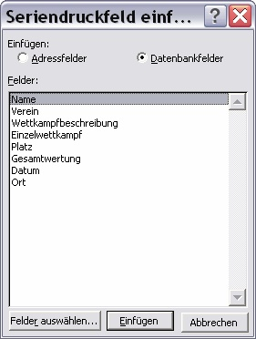 Als nächstes muss in der Auswahl Vorhandene Liste verwenden ausgewählt und auf Durchsuchen geklickt werden. Daraufhin öffnet sich ein Fenster, indem man die Datei Daten.