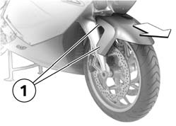 Den BMW Motorrad Partner oder die Fachwerkstatt darüber informieren, dass das Rad mit einem RDC-Sensor ausgestattet ist.