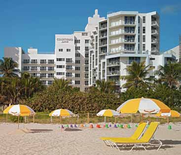 Im ausgezeichneten Spa können Sie sich von Kopf bis Fuss verwöhnen lassen. Lage Direkt am Strand von Miami Beach, zwischen der 30. und 31. Strasse der Collins Avenue. Das Art-déco-Viertel ist ca.