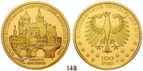 Weimar. Komplettsatz von 5 Stück. Gold. 77,75 g fein. J.524. Tagespreis, st 2.900,- 151 20 Euro 2010, nach unserer Wahl, D-J.