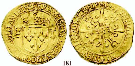 Originaletui, 590,- 177 Ecu d or à la couronne o.j. (1389-1418), Saint-Pourcain.