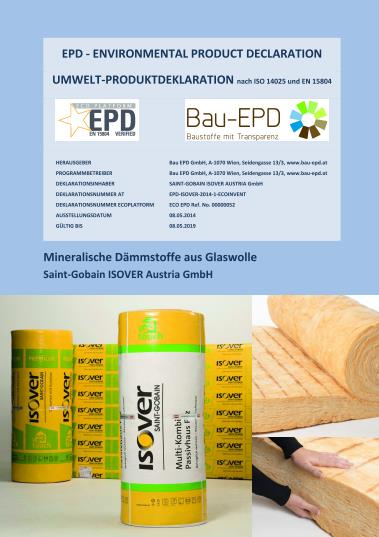 EPDs Österreich im Überblick Mineralische Dämmstoffe aus Glaswolle: St.