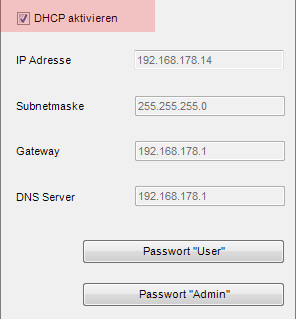 DHCP-Client (de-)aktivieren Das FBI6122-0400 wird werksseitig mit deaktiviertem DHCP ausgeliefert.