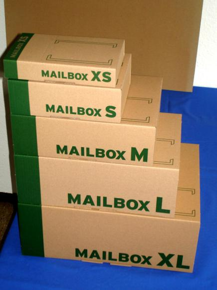 Postboxen Einsatzbereich: 5 Größen für unterschiedlichste Versandanforderungen Platzsparend flachliegende Anlieferung für kostensparende